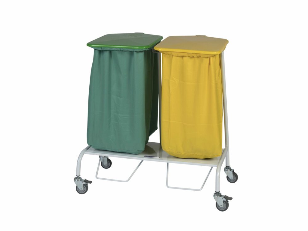 Advance Trolleys Coloured Bags to Suit Soiled Linen Trolley in green and yellow