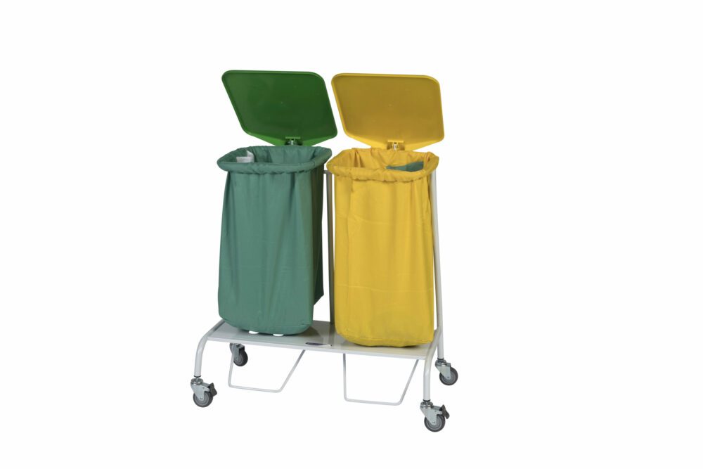 Advance Trolleys Coloured Bags to Suit Soiled Linen Trolley in green and yellow