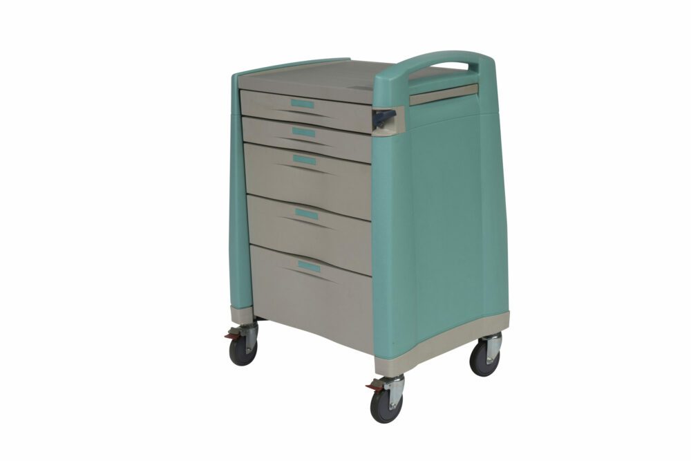 Advance Trolleys medication cart 5 drawer A1 scaled