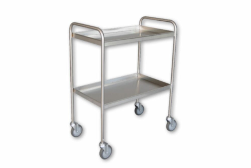 Advance Trolleys Stainless Steel 2 Shelf Tray Trolley