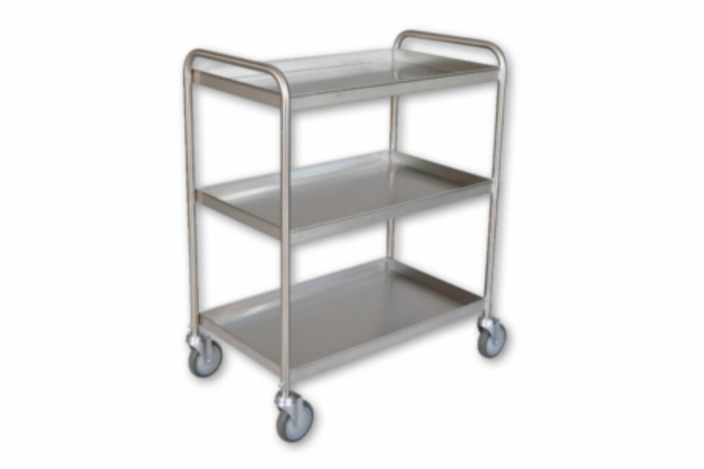 Advance Trolleys Stainless Steel 3 Shelf Tray Trolley