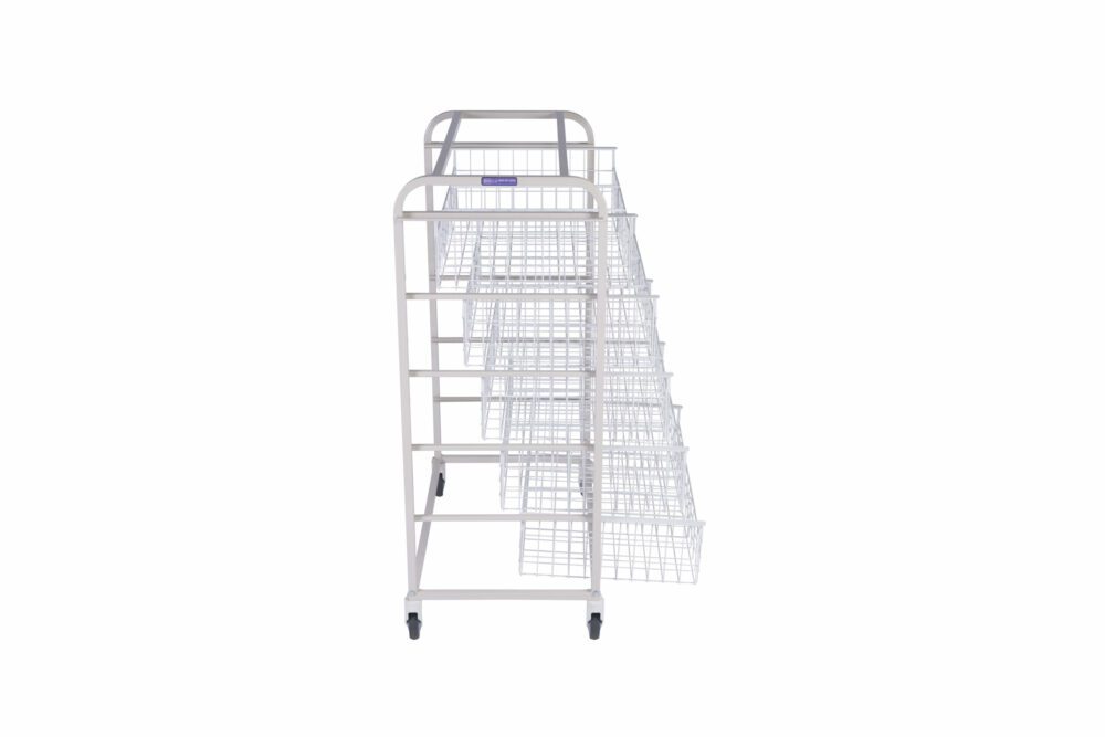 Advance Trolleys storage basket trolley with mesh baskets