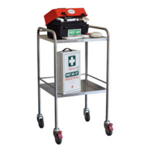 Instrument trolley with medical supplies